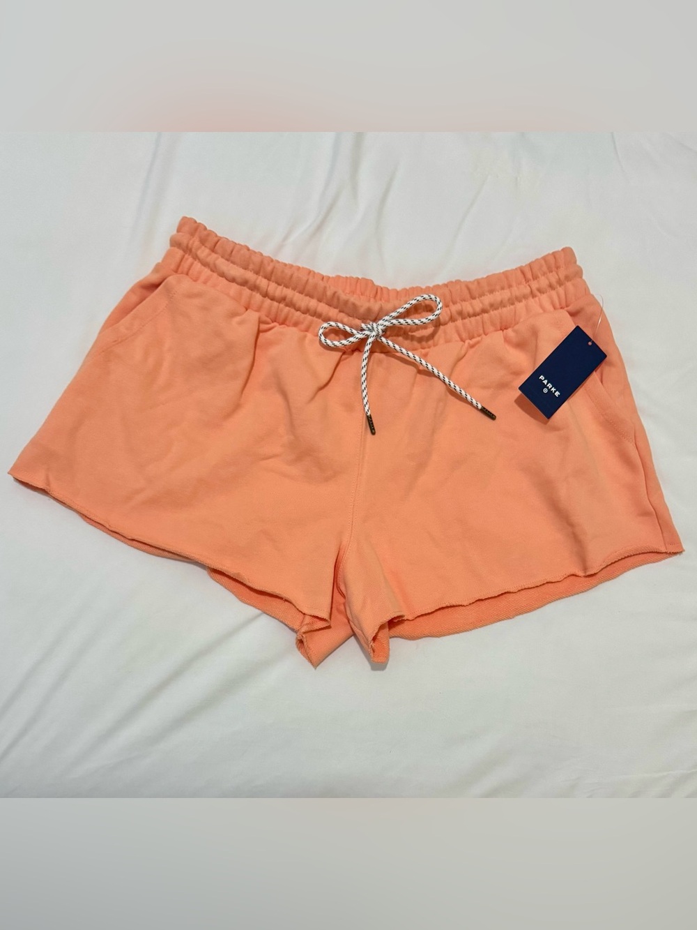 Parke x Target Mid-Rise Peach Orange Pull-On Sweatshorts - Size Large